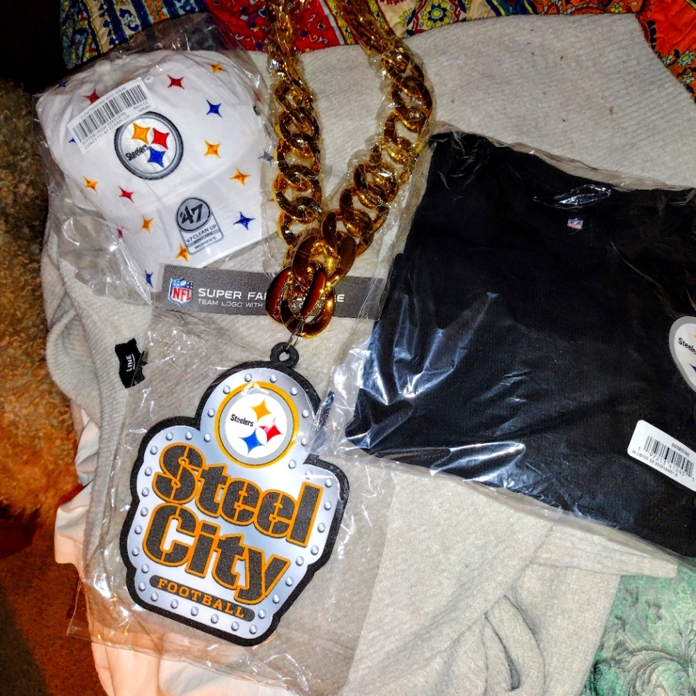 NFL Steel City Football Apparel Set - Black, White, Gold. - Picture 1 of 6